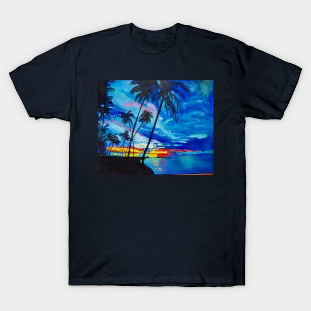 Tropical Blues T-Shirt by jennyleeandjim
